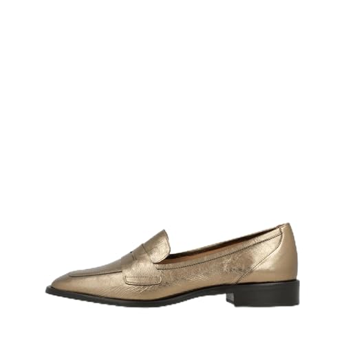 LODI BERECO mocassins dorés cuir métallisé