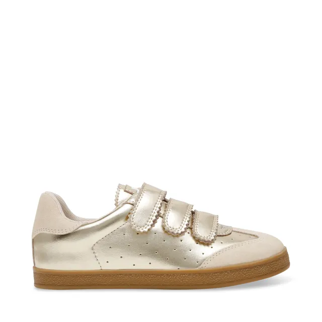 Steve Madden Daybreak baskets cuir doré scratch femme