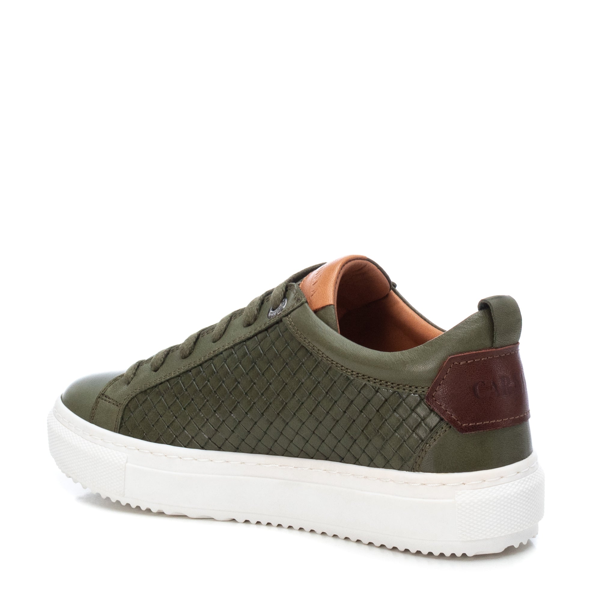 Carmela 16021402 basket femme cuir vert lacets