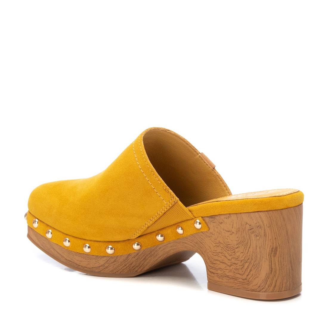 Carmela 16147507 sabots cuir jaune talon 7 cm