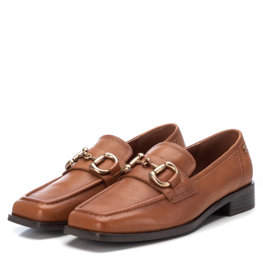 Carmela 16123401 mocassin cuir marron bout carré