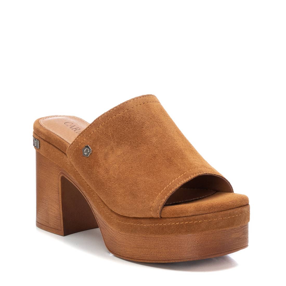 Carmela 16067701 sabot femme marron cuir talon haut