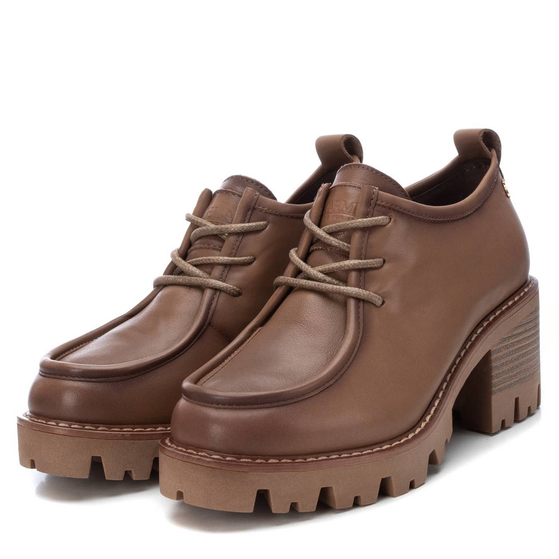Carmela 16099703 derbie femme marron cuir talon 7cm