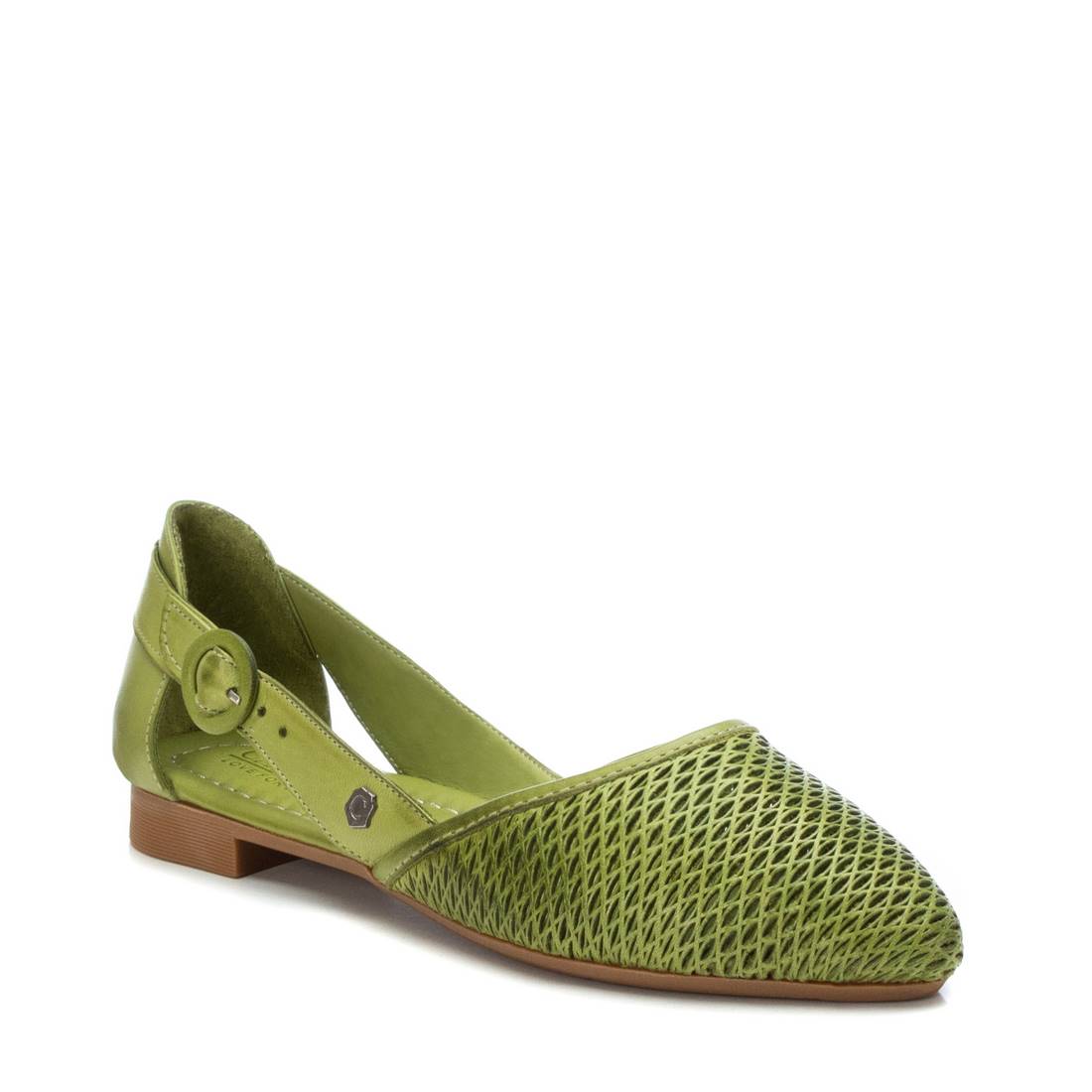 Carmela 16076004 ballerines cuir vert talon plat