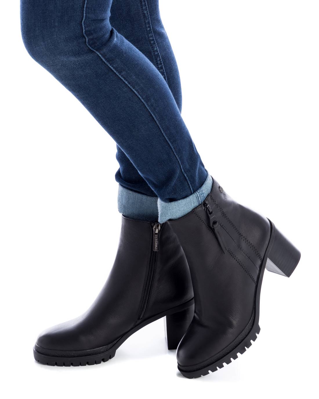 Carmela 16030501 bottines cuir noir talon 8cm