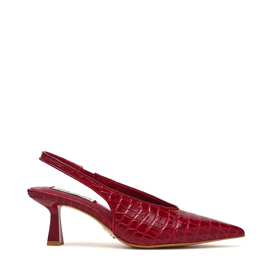 Steve Madden Alari escarpins rouge croco talon 5 cm