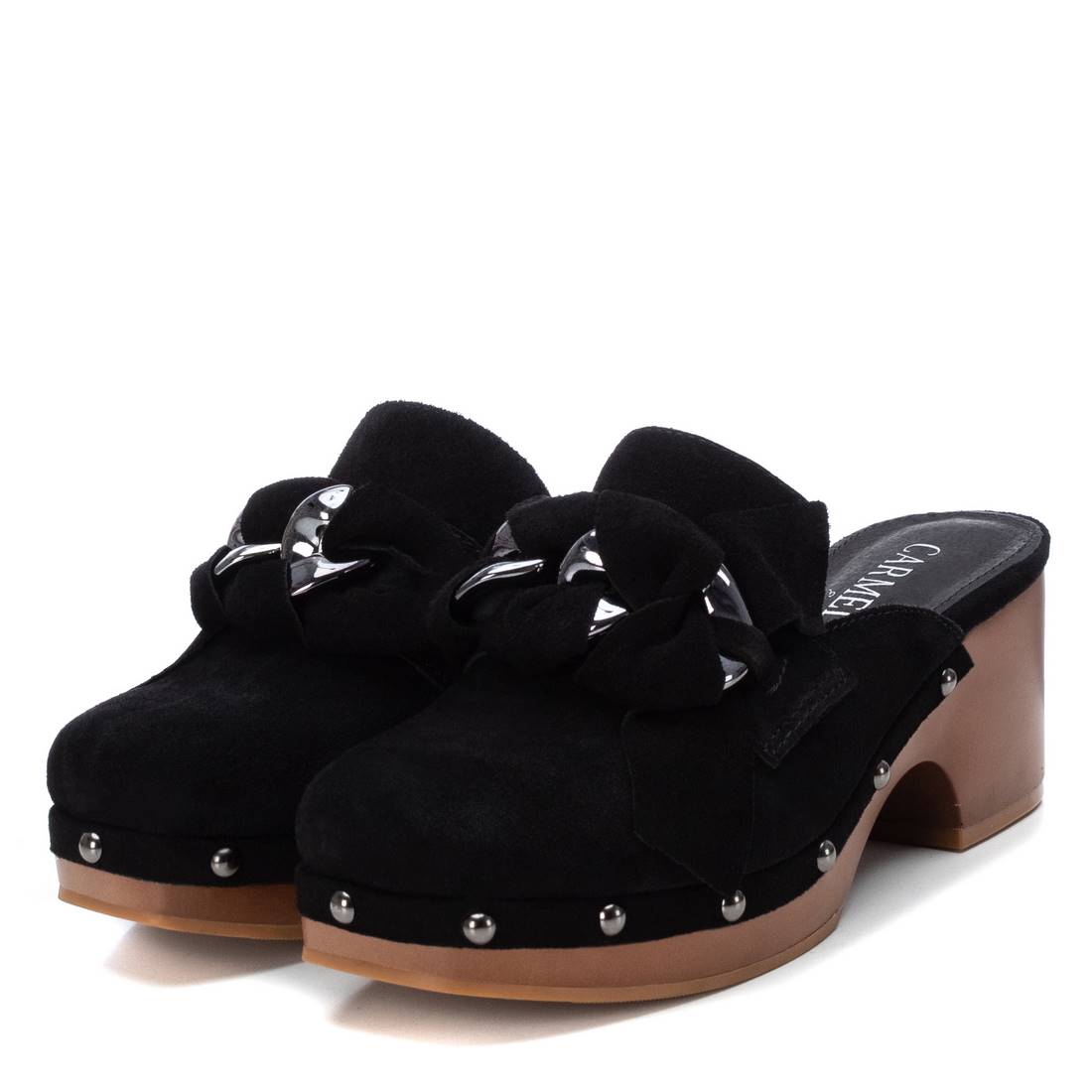 Carmela 16046904 sabot noir suède talon