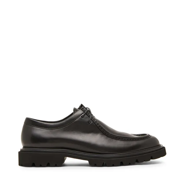 Steve Madden Honus Flat Shoe plates cuir noir