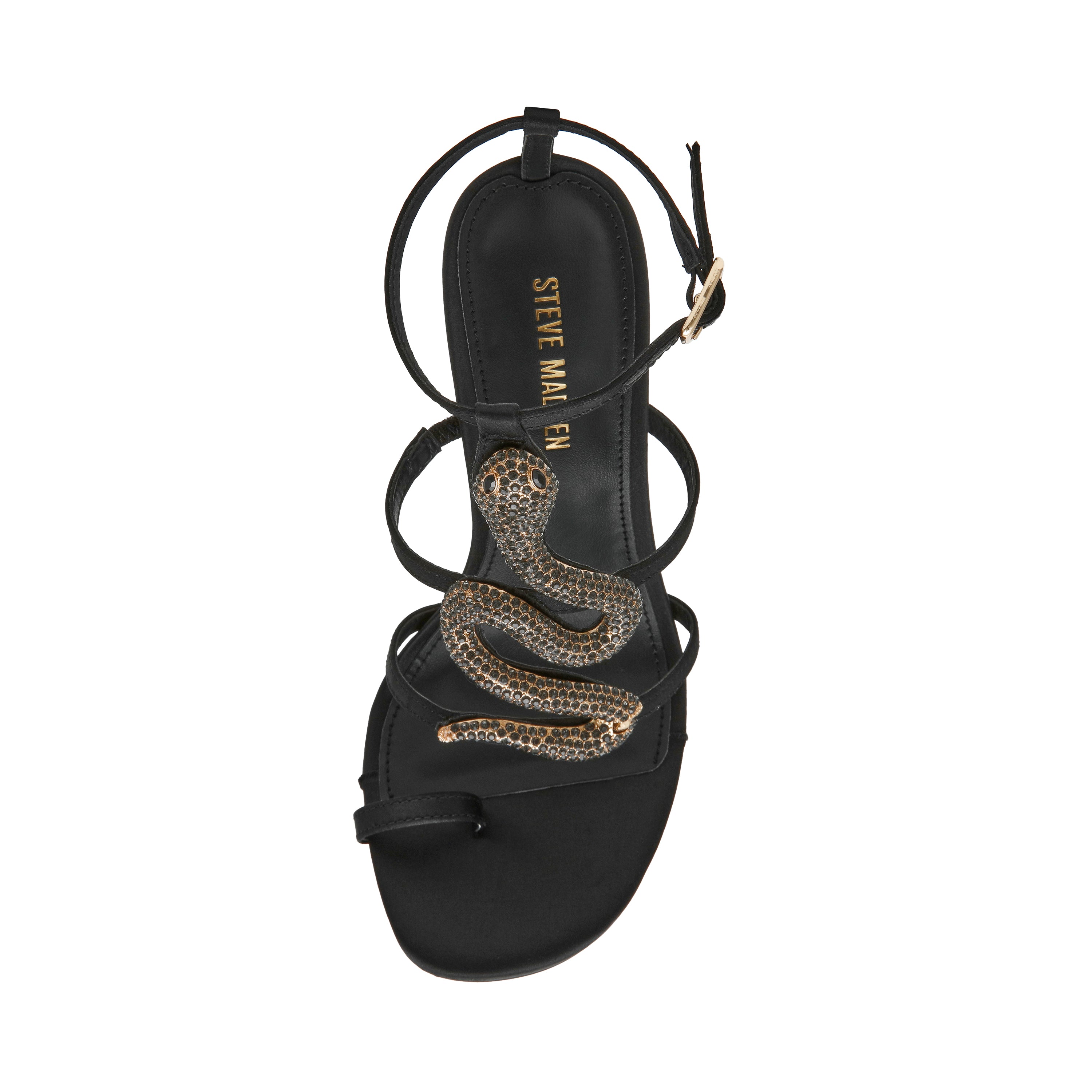 Steve Madden Python sandales noires strass talon 10,5 cm
