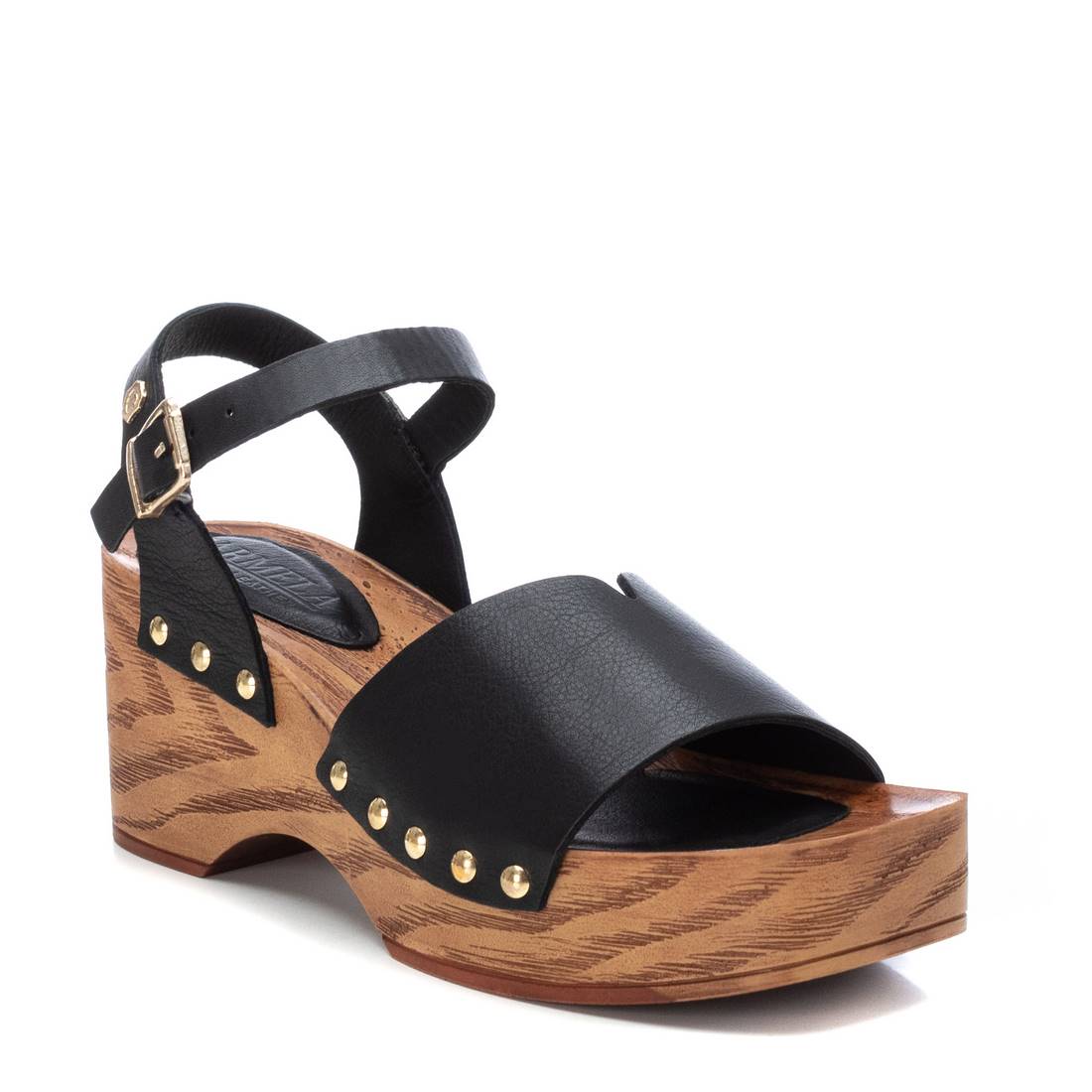 Carmela 16078202 sandales cuir noir talon 5 cm
