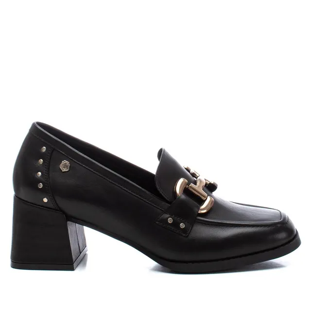 Carmela 16194101 mocassin femme noir cuir talon 6 cm
