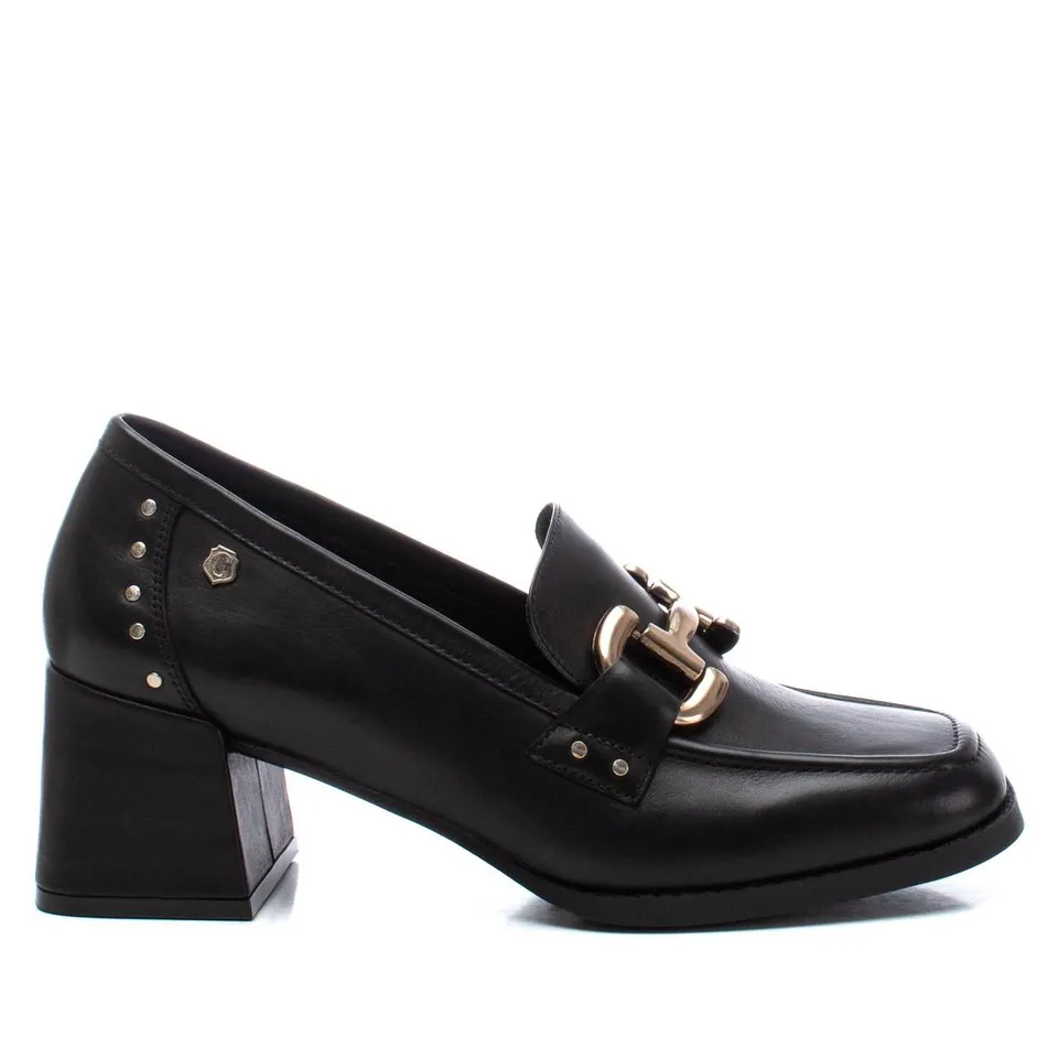 Carmela 16194101 mocassin femme noir cuir talon 6 cm