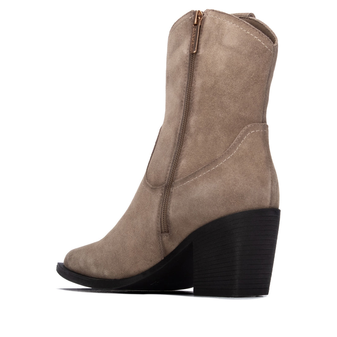 Carmela 16438702 bottines cuir taupe talon