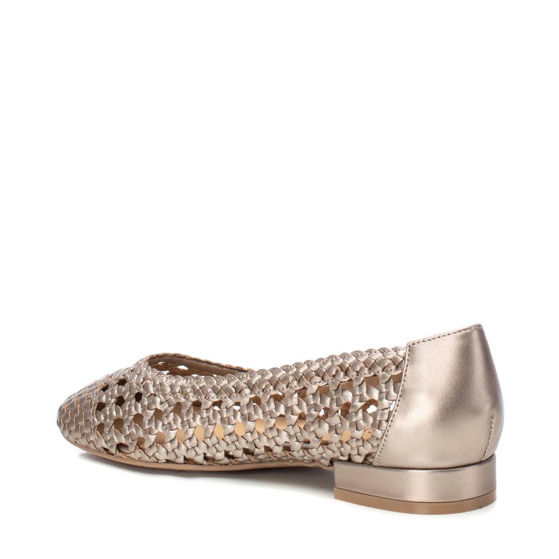 Carmela 16147002 ballerine cuir gris métalisé plat