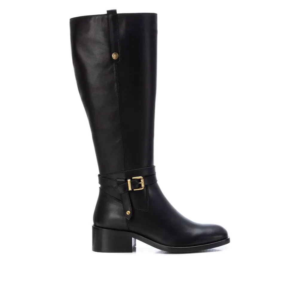 Carmela 16097701 botte femme noire cuir talon 4 cm