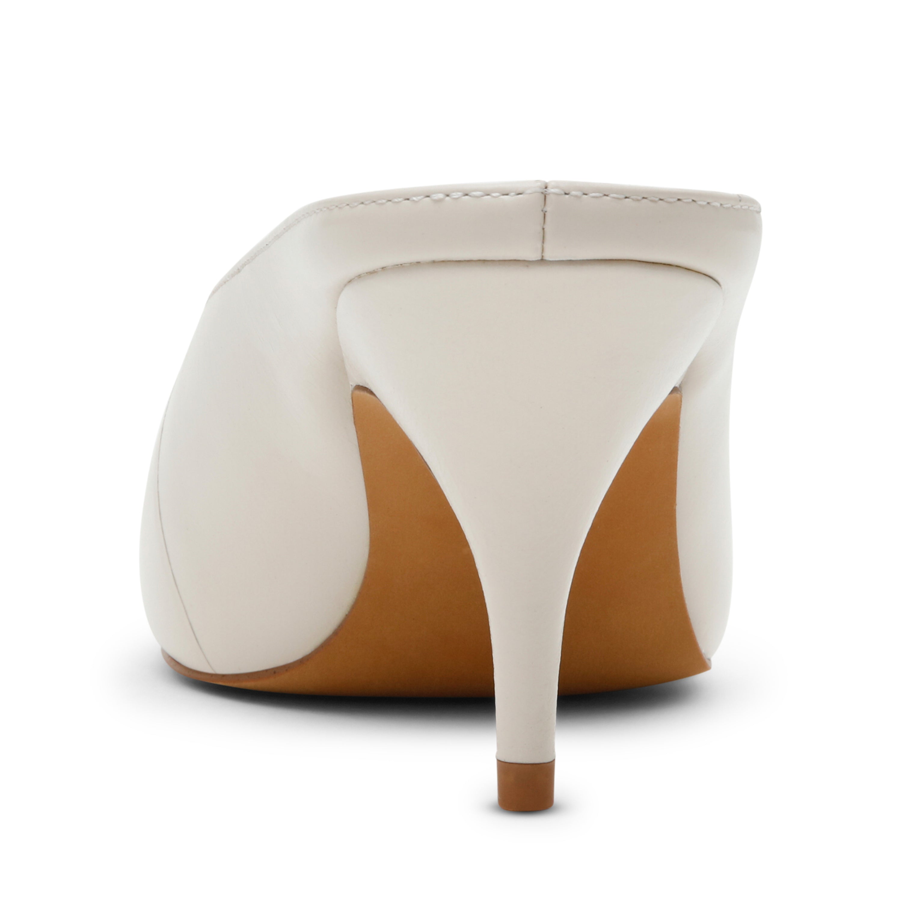 Steve Madden Fonza mule cuir blanc talon 5 cm