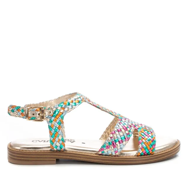 Carmela 16219905 sandale cuir multicolore plate