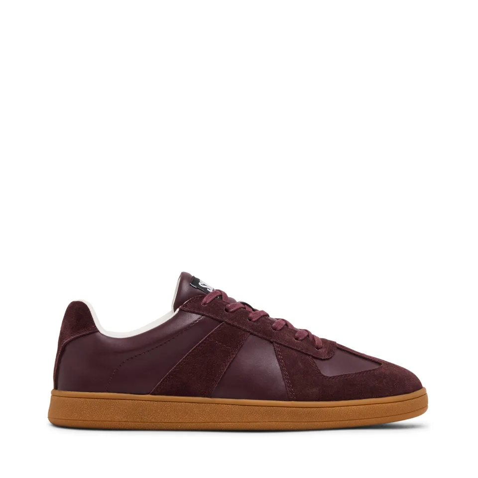 Steve Madden Waltor baskets homme daim bordeaux à lacets