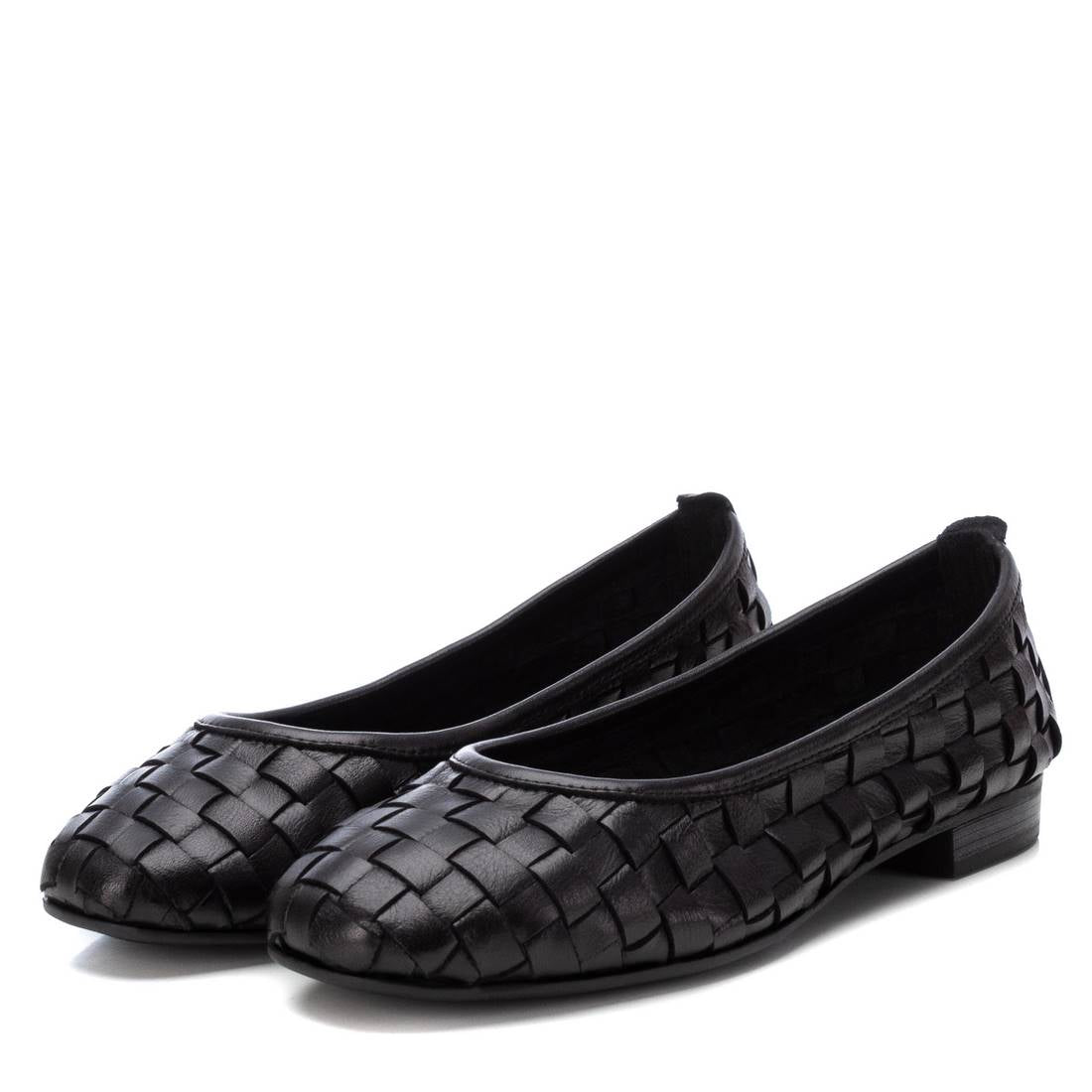 Carmela 16166205 ballerine femme cuir noir tressée