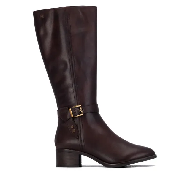 Carmela 16416402 bottes cuir marron talon bas