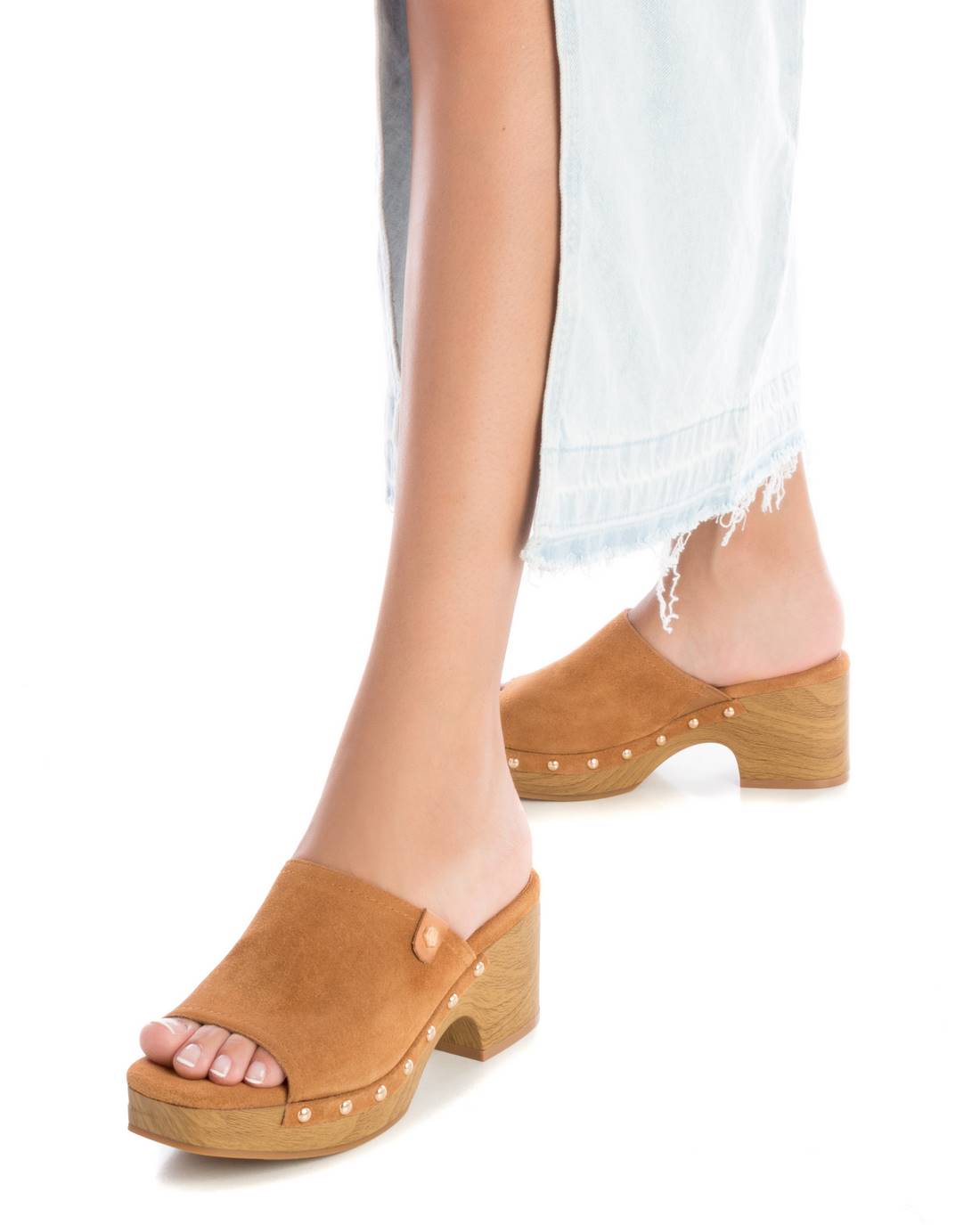 Carmela 16161201 sandales cuir marron talon moyen