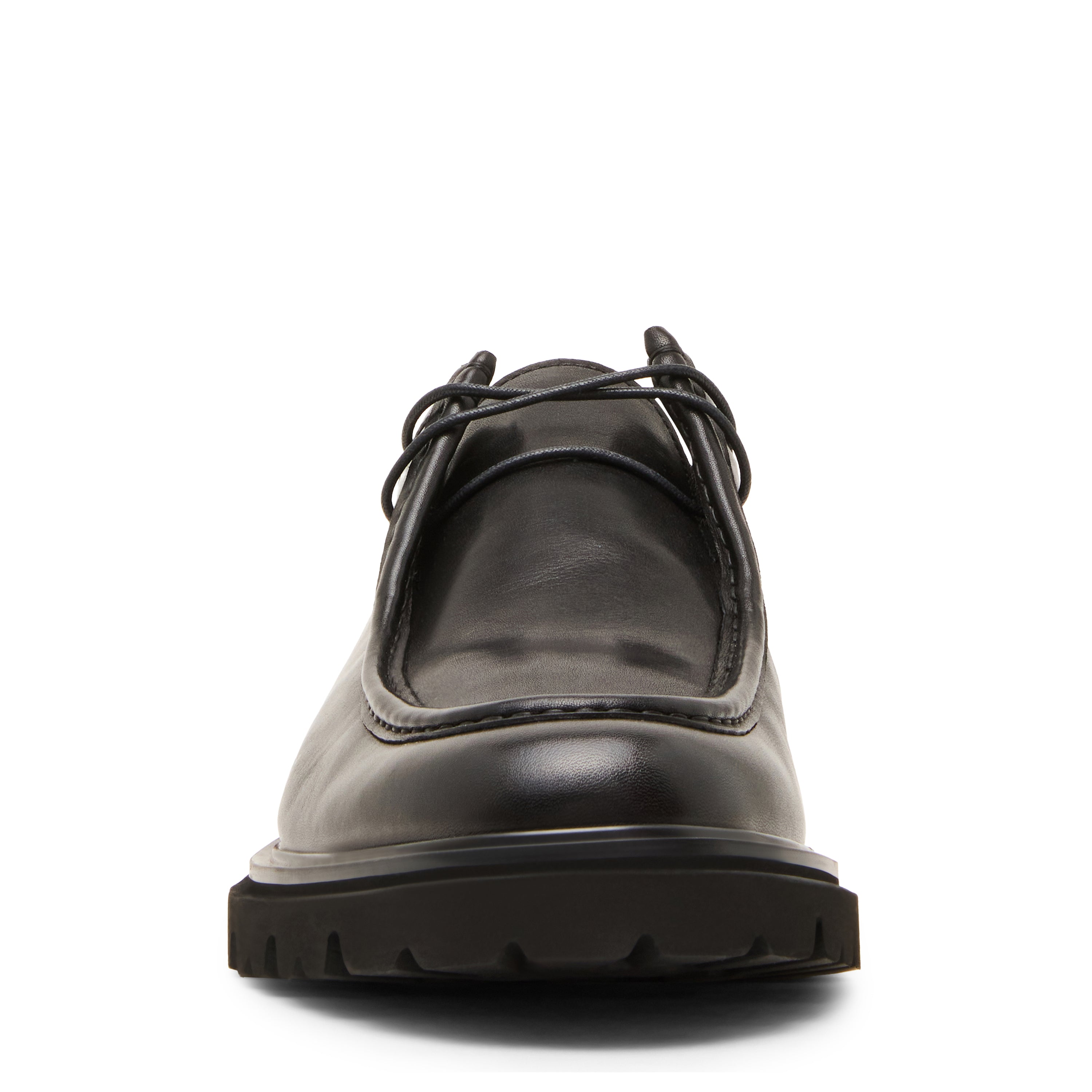 Steve Madden Honus Flat Shoe plates cuir noir