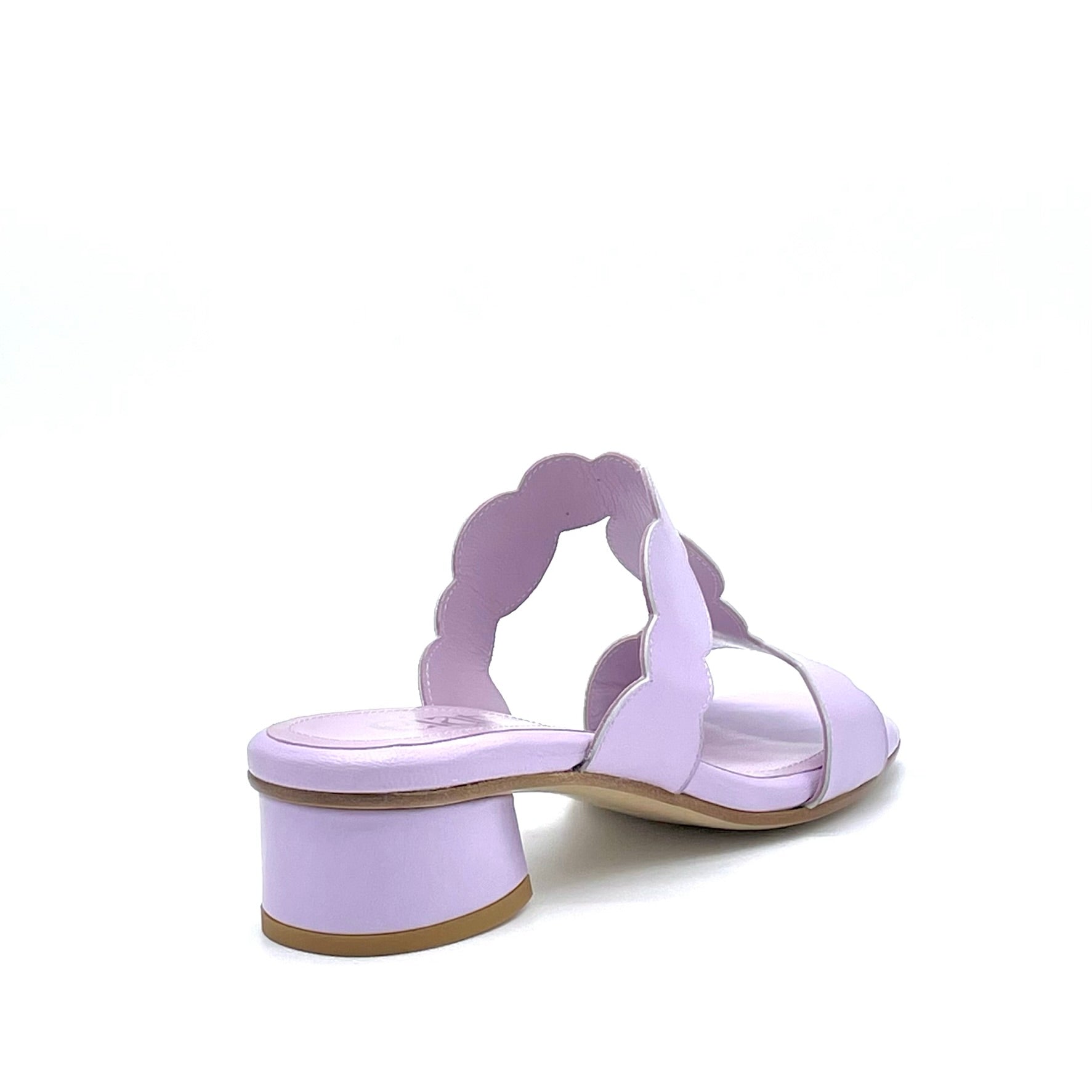 ELATA 14187 mules cuir glycine semelle plume 3,5 cm