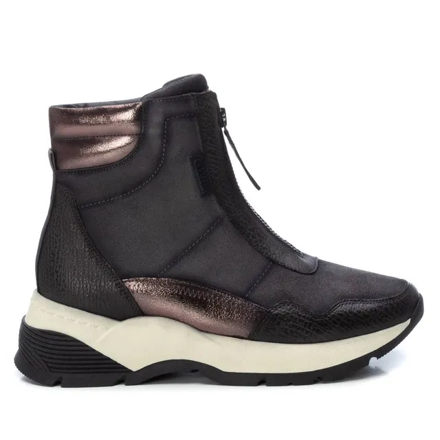 Carmela 16118201 basket femme grise cuir éclair