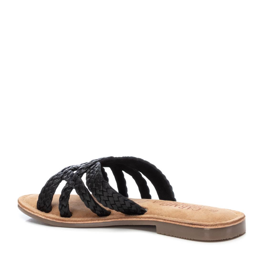 Carmela 16164903 sandale cuir noir plat