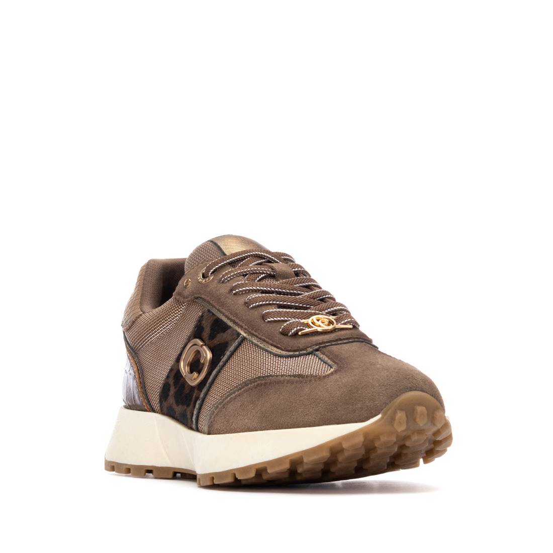 Carmela 16270202 basket femme taupe effet croco