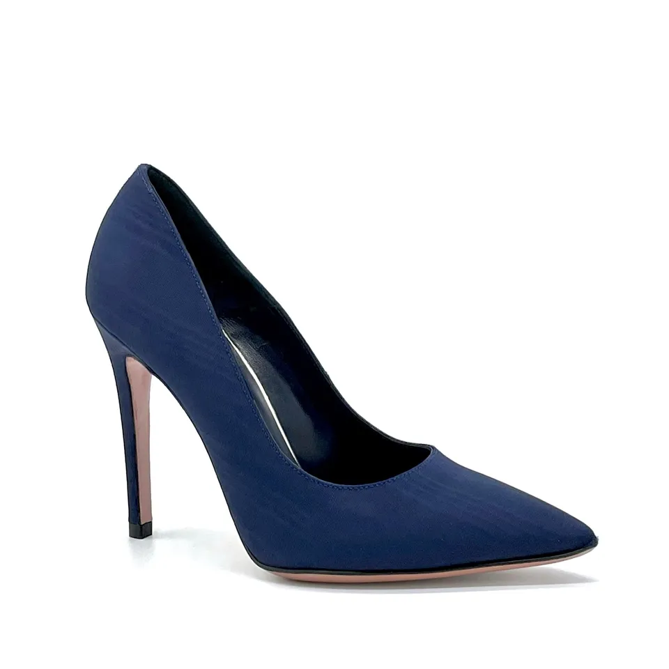 Elata 52555_1 escarpins tissu bleu talon 10,5cm
