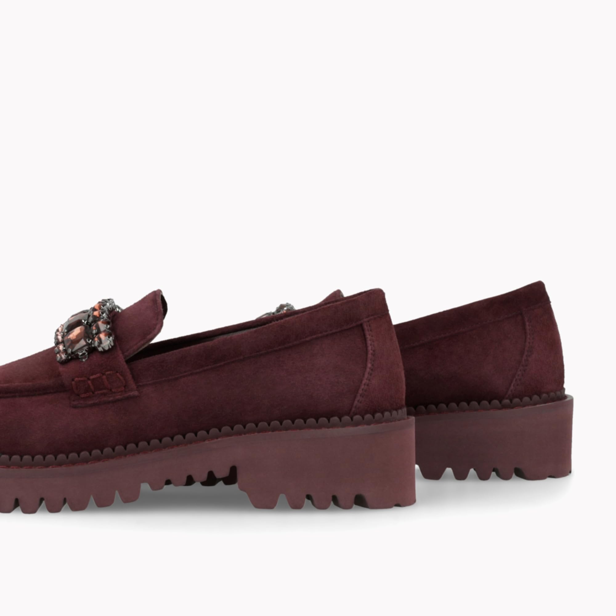LODI A-TUL5728 mocassins cuir bordeaux plats