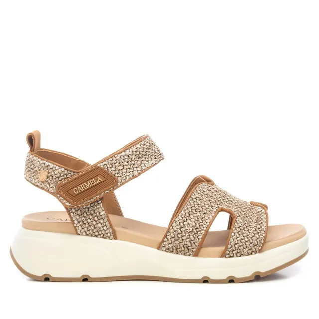 Carmela 16236203 sandale compensée rafia camel