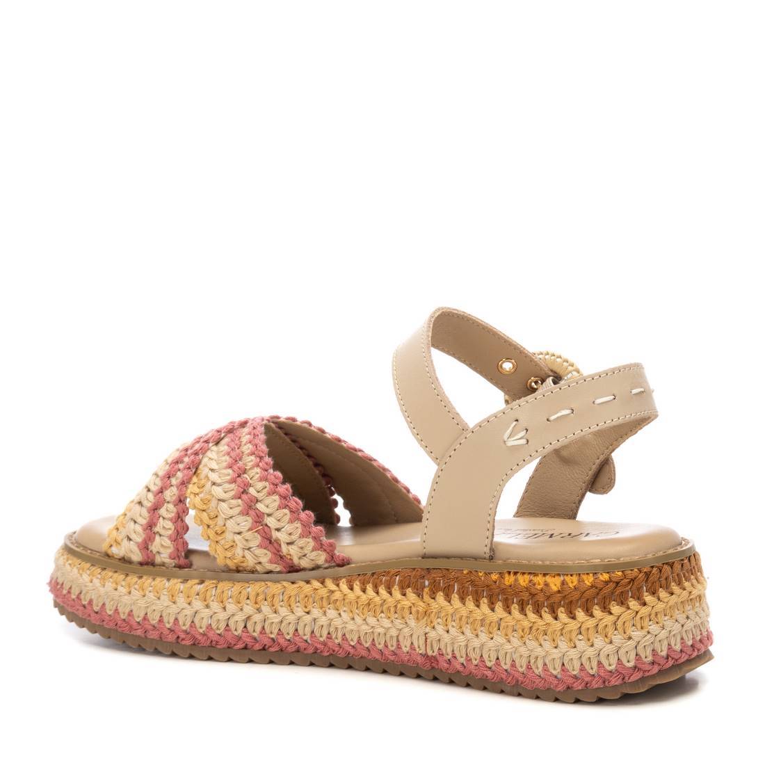 Carmela 16235603 sandales kaki textile compensées
