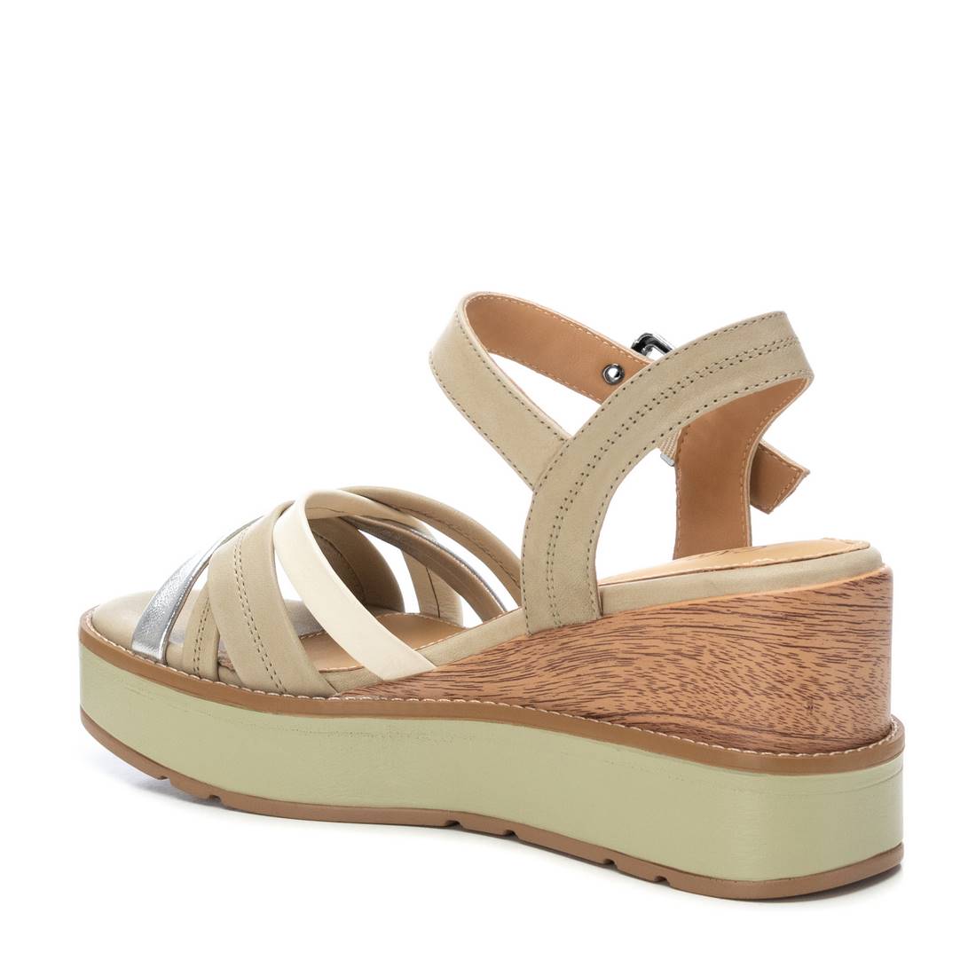 Carmela 16138601 sandales compensées vertes en cuir