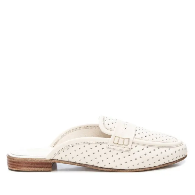 Carmela 16155903 mule cuir blanc tressé
