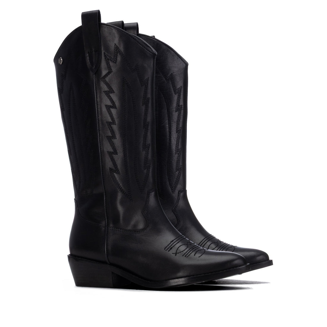 Carmela 16417401 bottes cuir noir talon campera