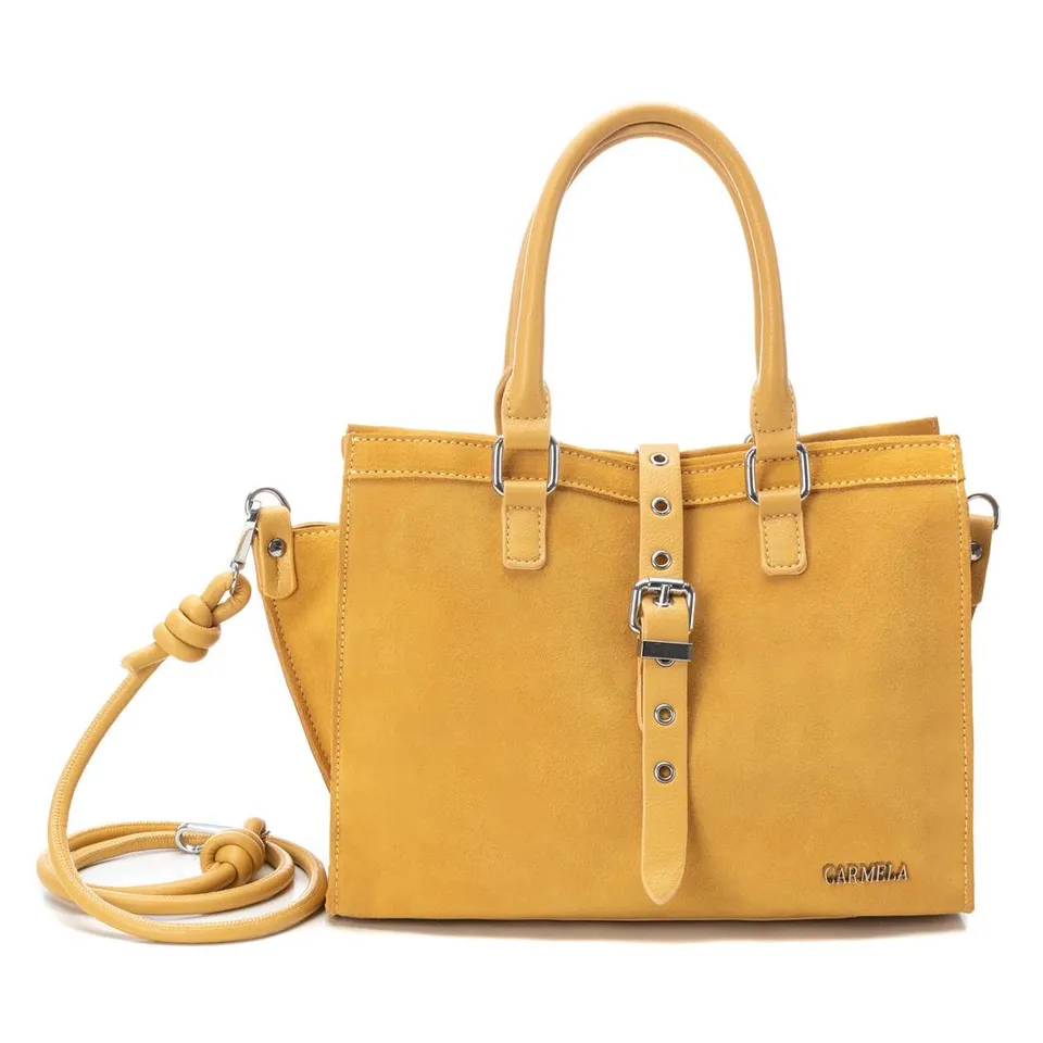 Carmela 18604604 sac cuir jaune bandoulière