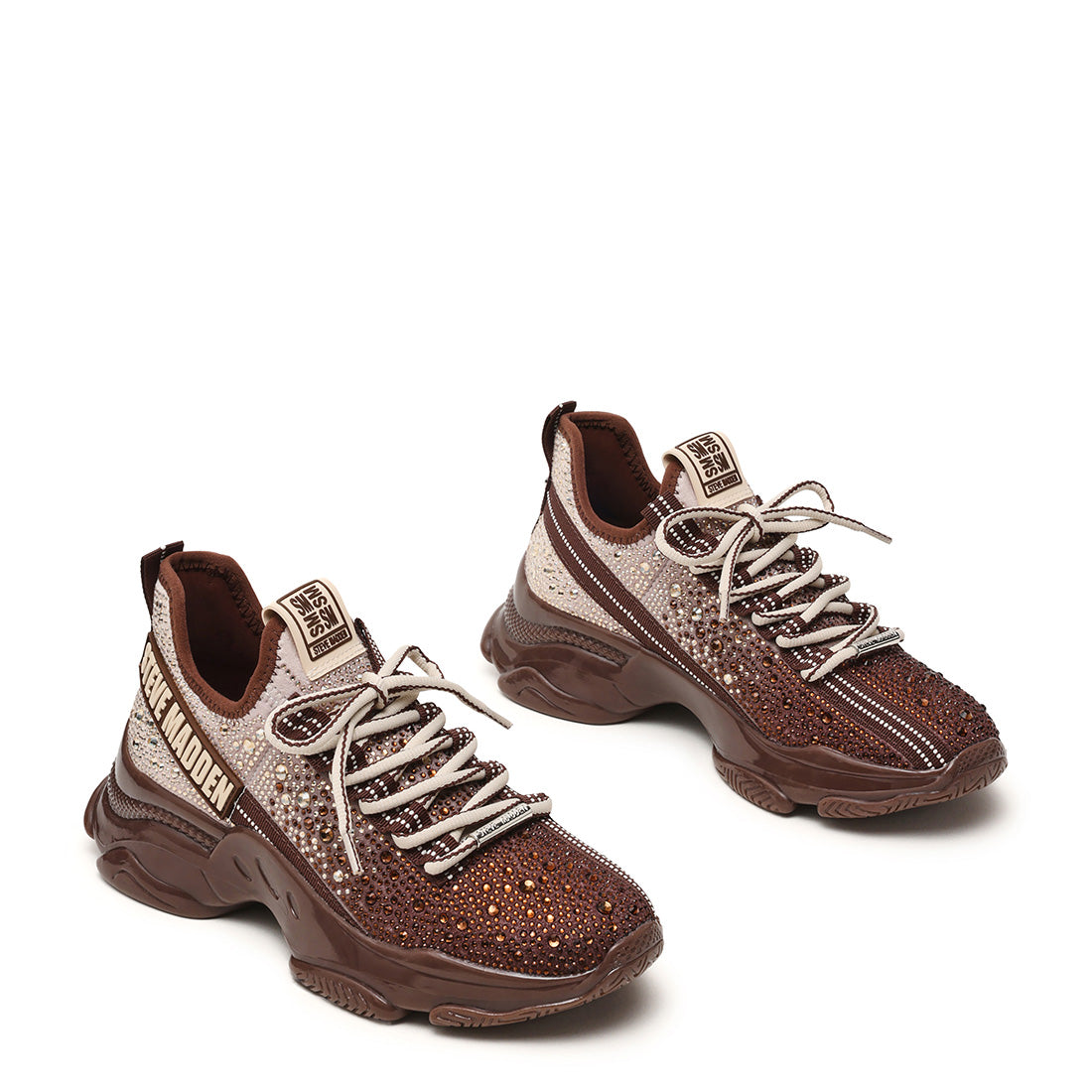 Steve Madden Mistica baskets marron taupe plateforme 6 cm