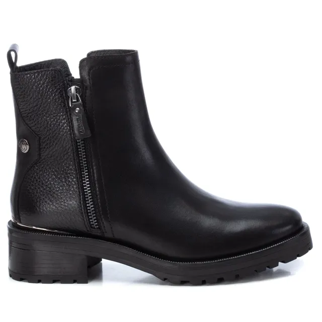 Carmela 16027701 bottine femme cuir noir plate
