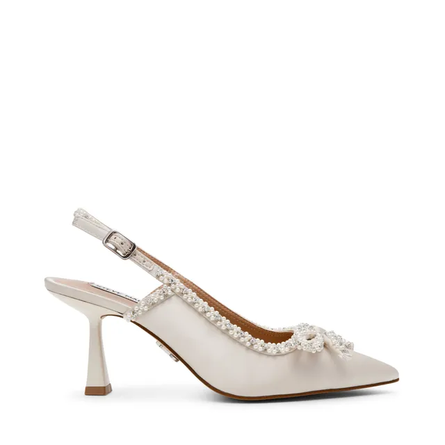 Steve Madden Florissa Pump escarpins ivoire satin talon 7,5 cm