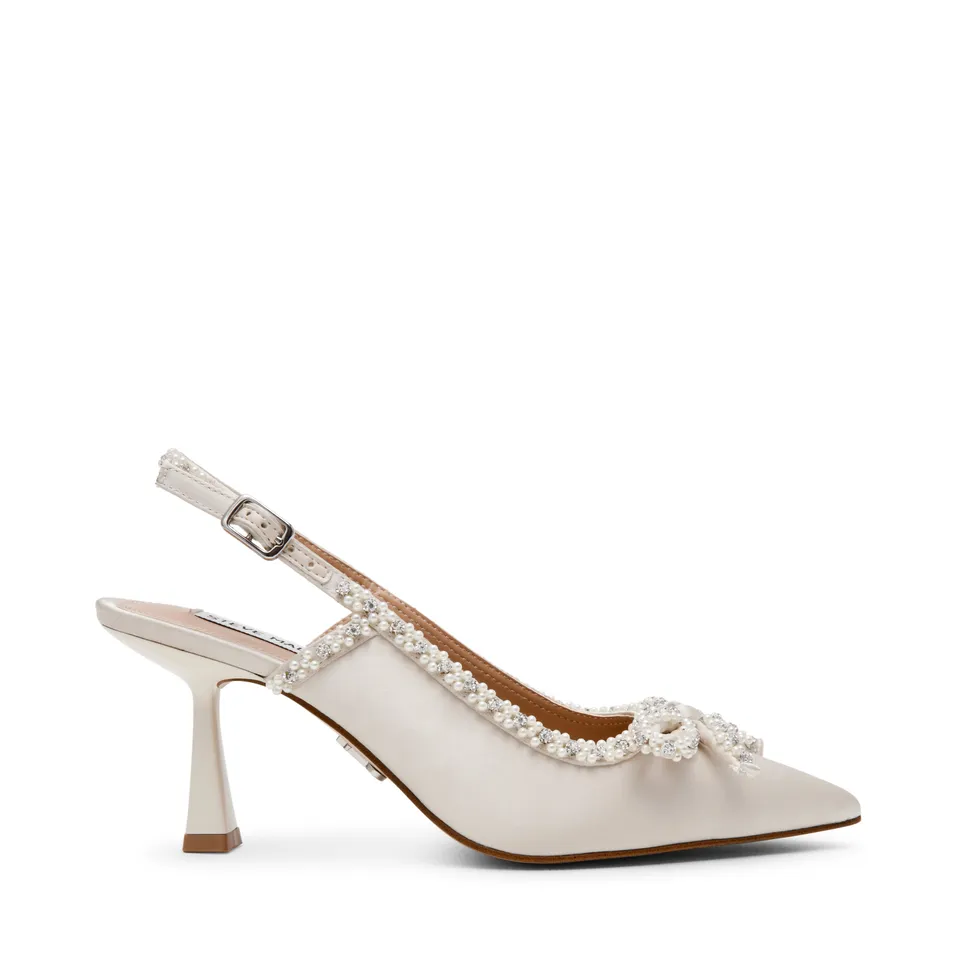 Steve Madden Florissa Pump escarpins ivoire satin talon 7,5 cm