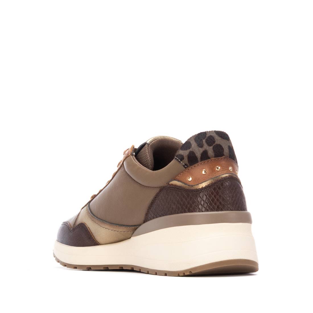 Carmela 16244208 basket cuir marron zip lacets