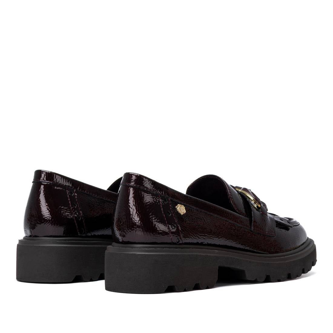 Carmela 16436903 mocassin femme bordeaux talon bas