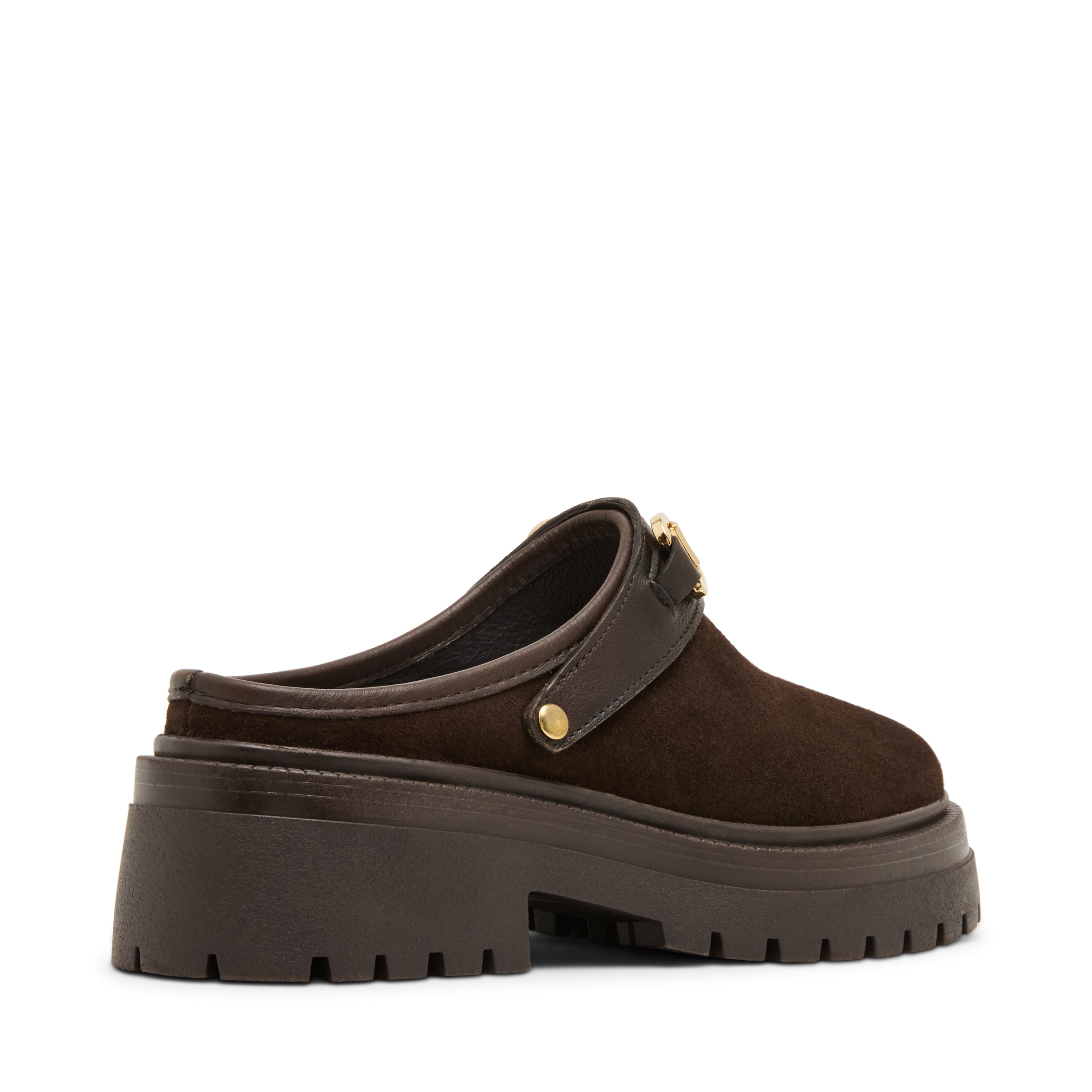 Steve Madden Erba mules sabots daim marron talon 4 cm