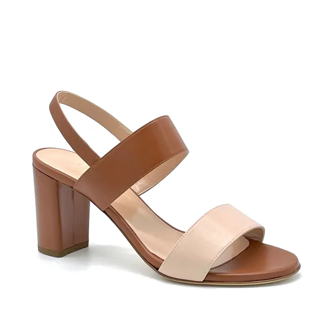 ELATA AESTAS 11138E sandales cuir nude talon 7,5 cm