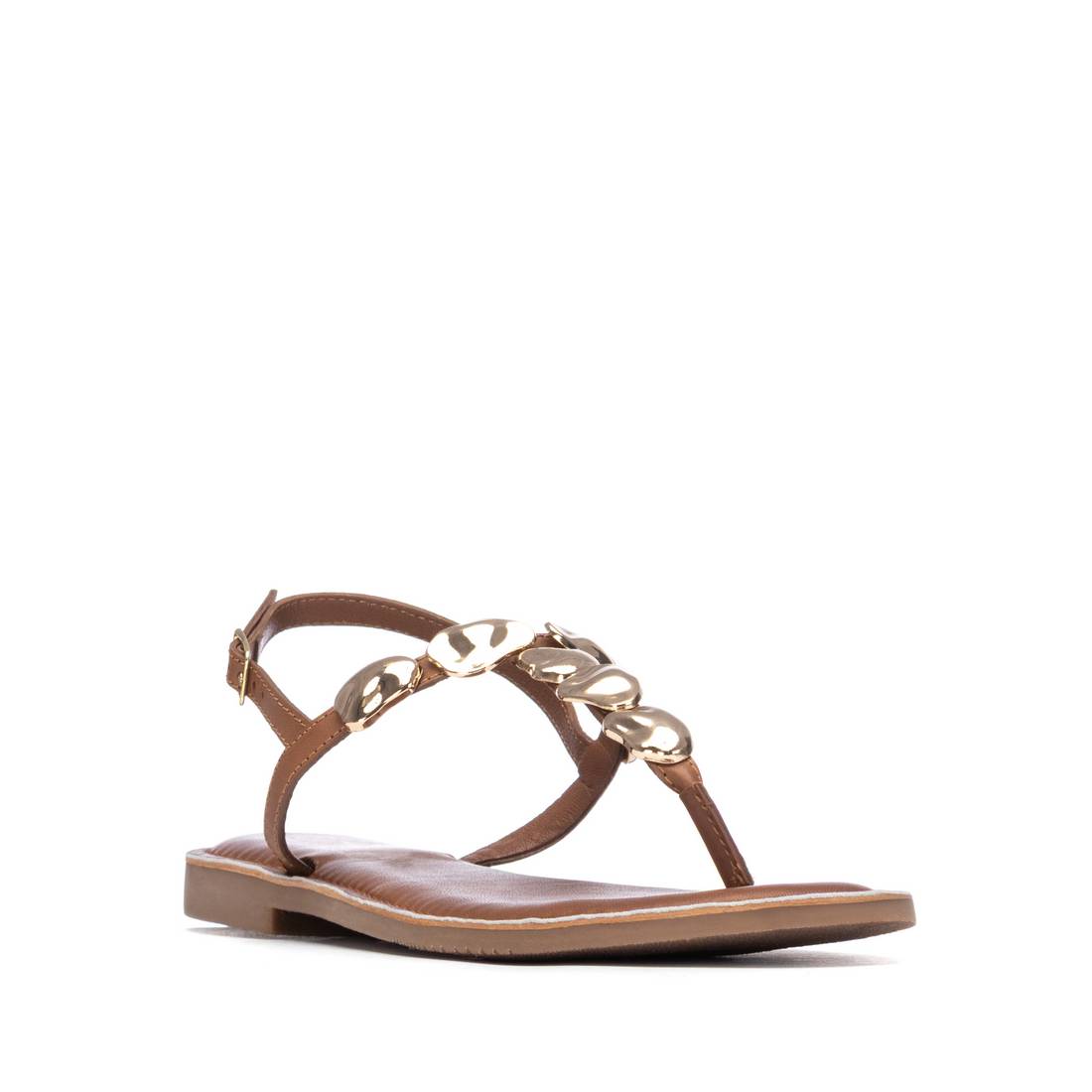 Carmela 16329303 sandales cuir camel plates