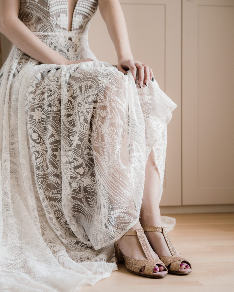 Dessine Moi Un Soulier Salomé ouverte paillettes champagne