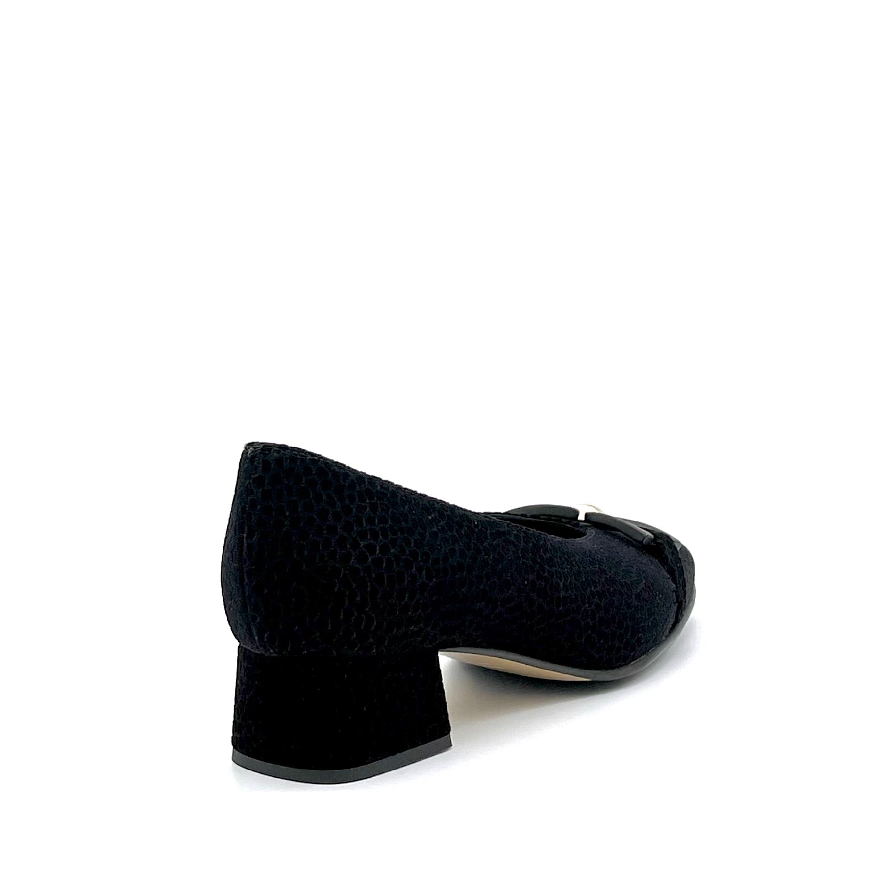 ELATA 74706 escarpins daim noir talon 3,5 cm