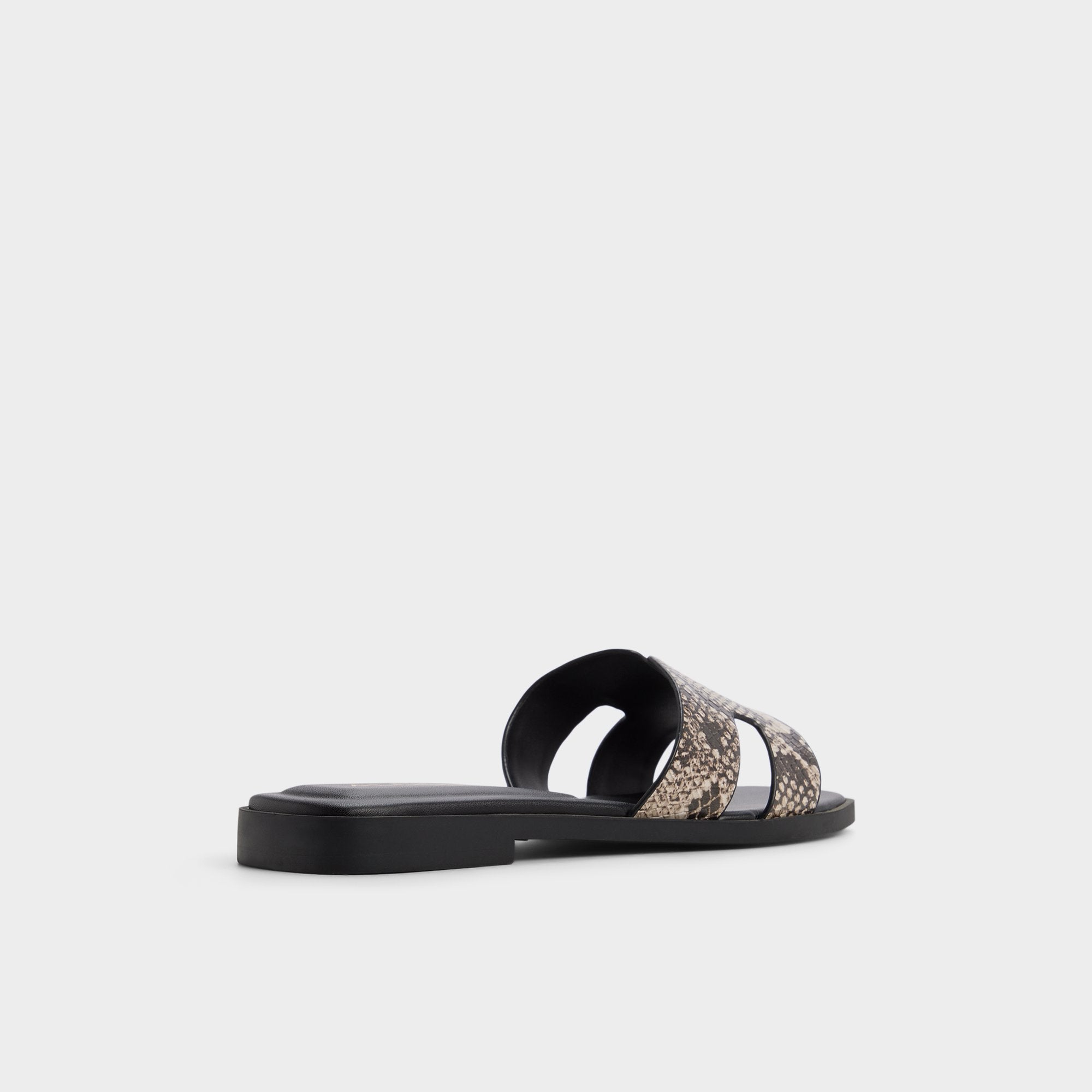 Aldo Itsandal sandales plates effet serpent marron